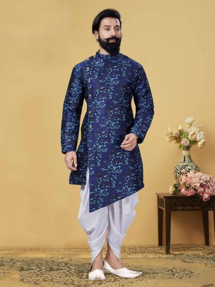 Blue Indowestern Kurta
